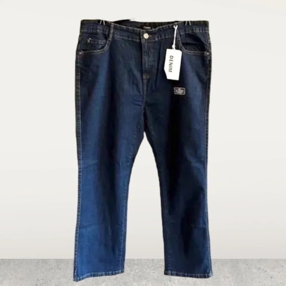 Plus Size 22 Evans  / Avenue Straight Cut Jeans - Indigo Color - NWT - Picture 1 of 4